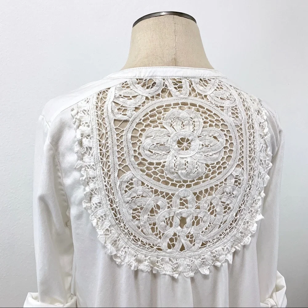 Anthropologie Holding Horses Prairie Lace Shirt XS_6